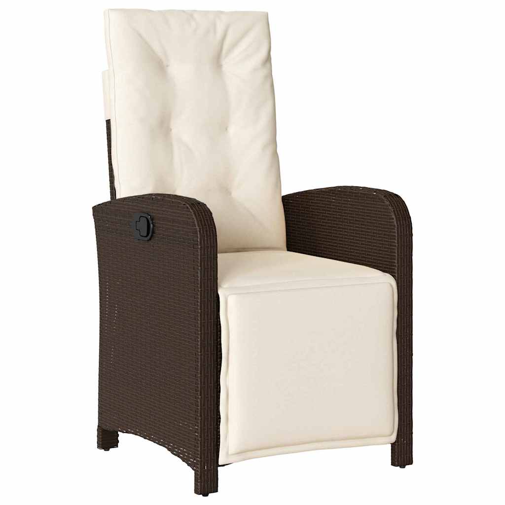 Have Spisebordssæt med pude 5 pcs Brun polyrattan