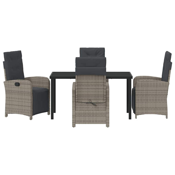 Have Spisebordssæt med pude 5 pcs Grå polyrattan