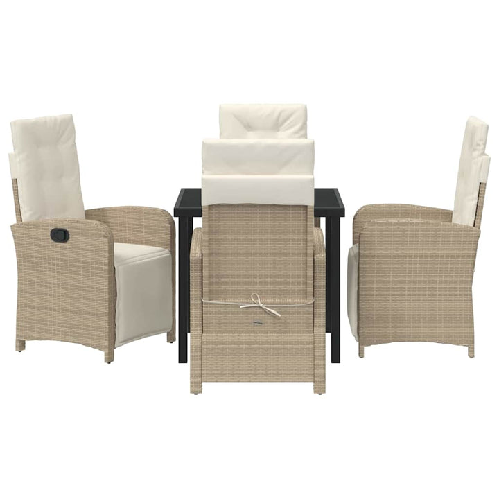 Have Spisebordssæt med pude 5 pcs Beige polyrattan