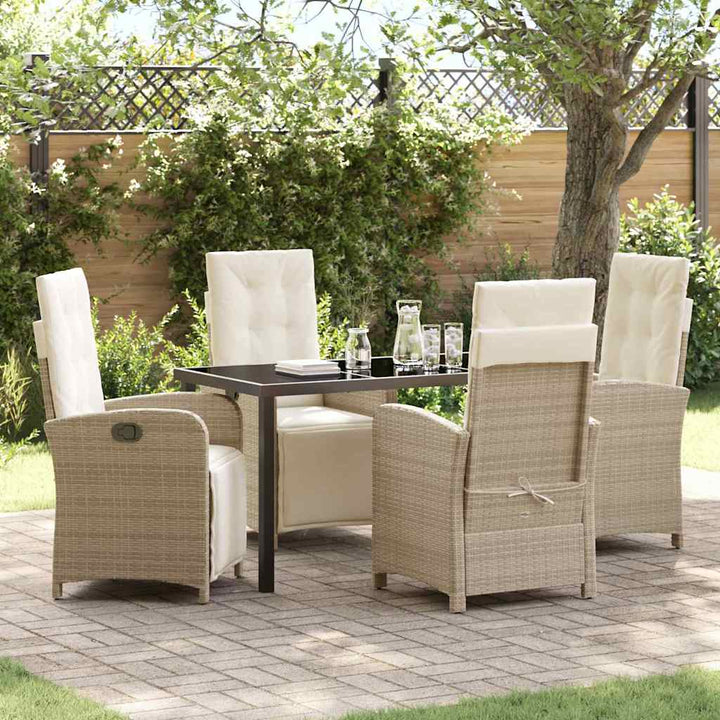 Have Spisebordssæt med pude 5 pcs Beige polyrattan