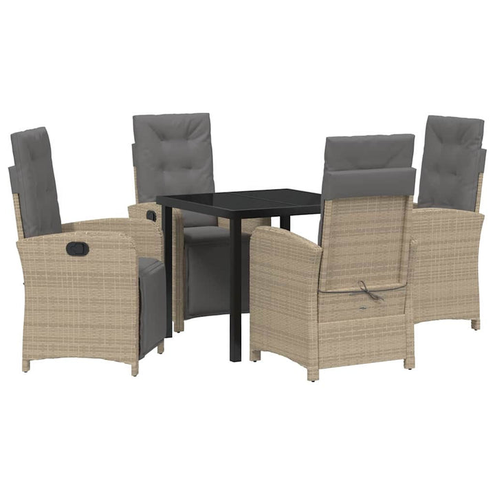 Have Spisebordssæt med pude 5 pcs Beige polyrattan