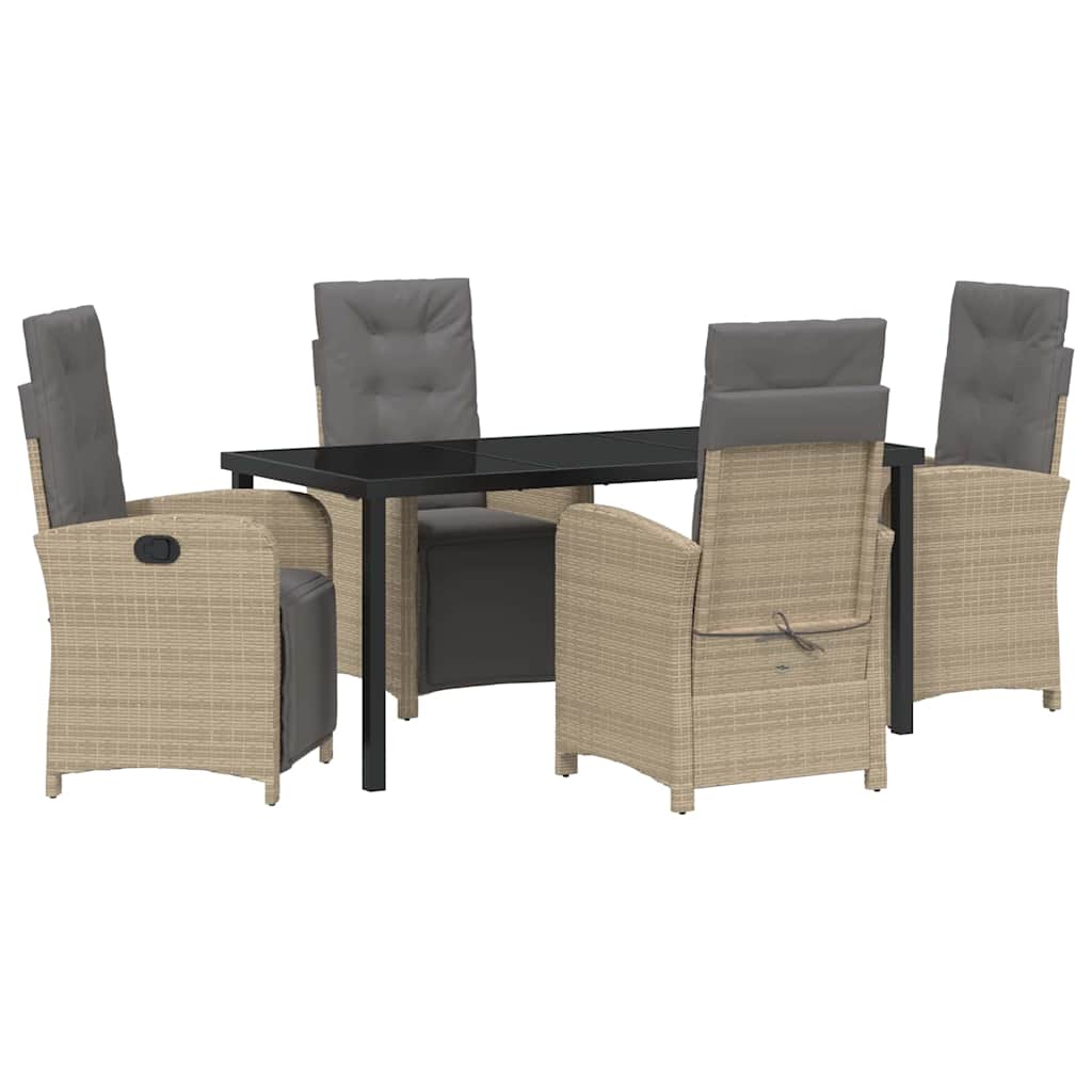 Have Spisebordssæt med pude 5 pcs Beige polyrattan