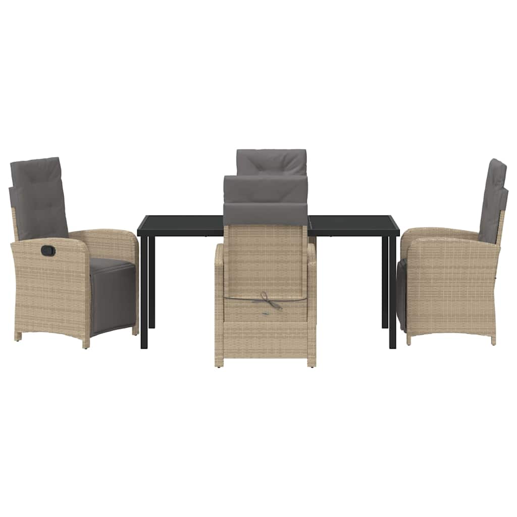 Have Spisebordssæt med pude 5 pcs Beige polyrattan