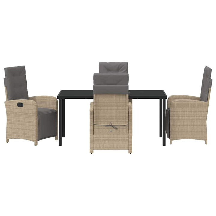 Have Spisebordssæt med pude 5 pcs Beige polyrattan