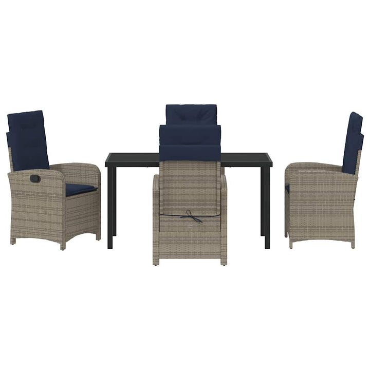 Have Spisebordssæt med pude 5 pcs Grå polyrattan