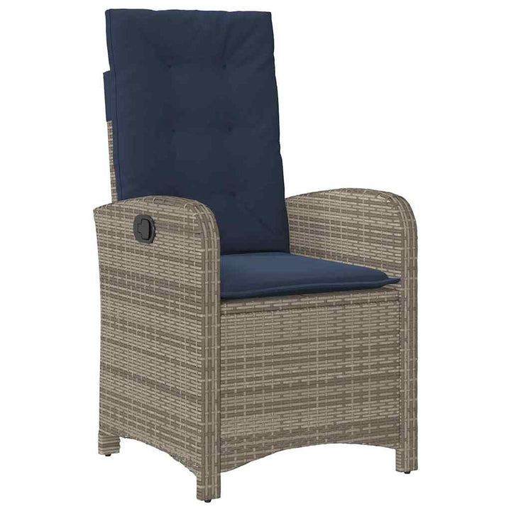 Have Spisebordssæt med pude 7 pcs Grå polyrattan