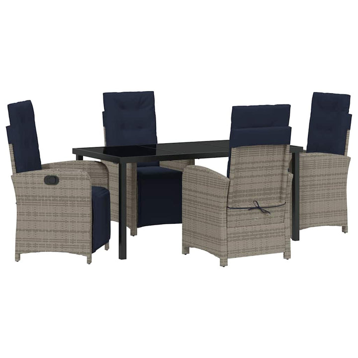 Have Spisebordssæt med pude 5 pcs Grå polyrattan