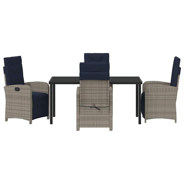 Have Spisebordssæt med pude 5 pcs Grå polyrattan