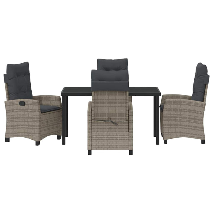 Have Spisebordssæt med pude 5 pcs Grå polyrattan