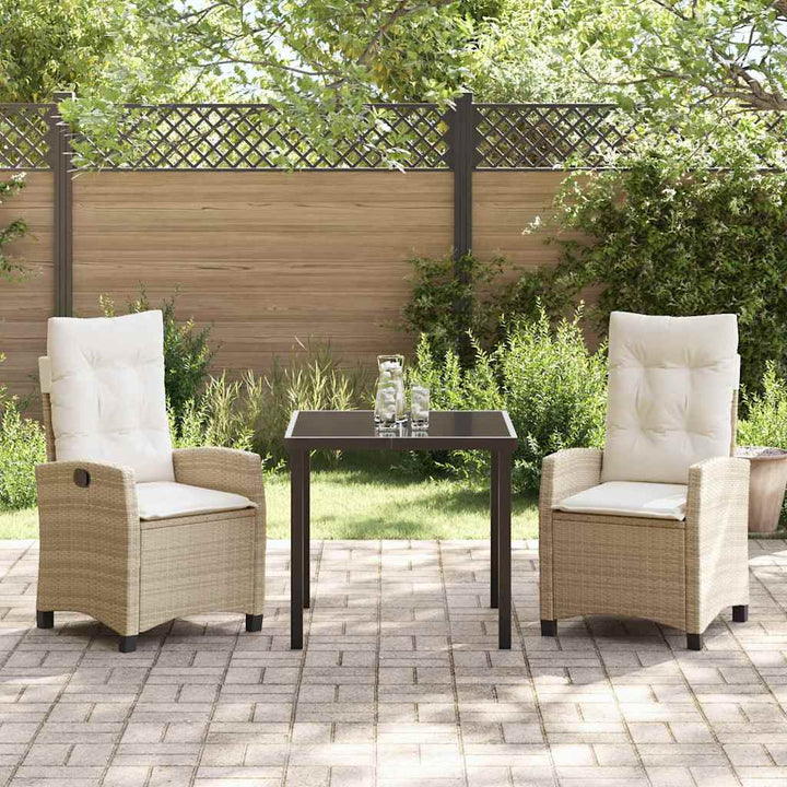 Have Spisebordssæt med pude 3 pcs Beige polyrattan