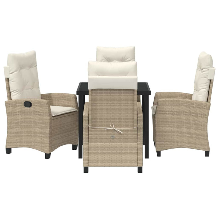 Have Spisebordssæt med pude 5 pcs Beige polyrattan