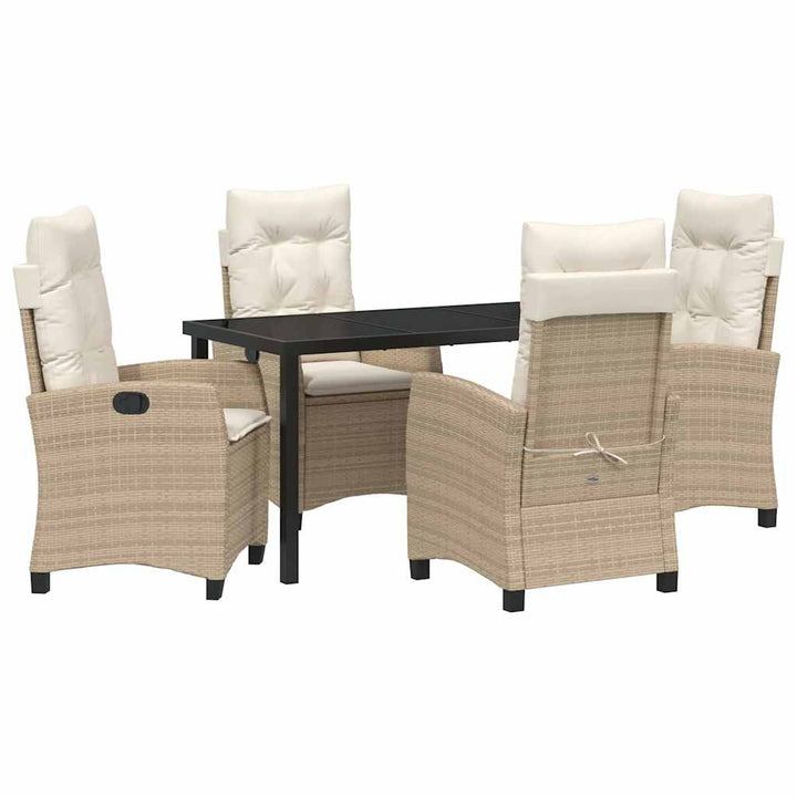 Have Spisebordssæt med pude 5 pcs Beige polyrattan