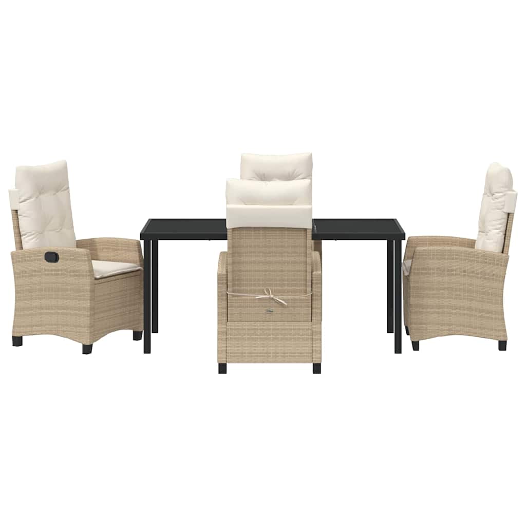 Have Spisebordssæt med pude 5 pcs Beige polyrattan