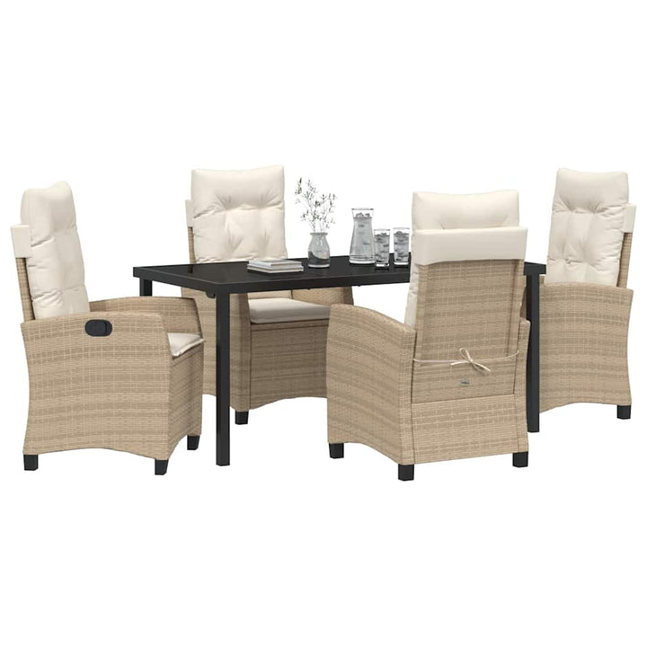 Have Spisebordssæt med pude 5 pcs Beige polyrattan