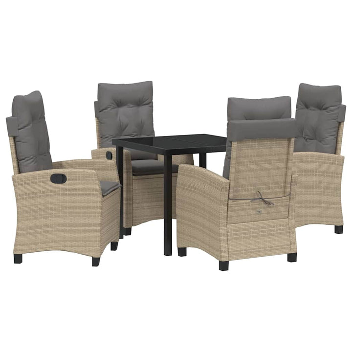 Have Spisebordssæt med pude 5 pcs Beige polyrattan