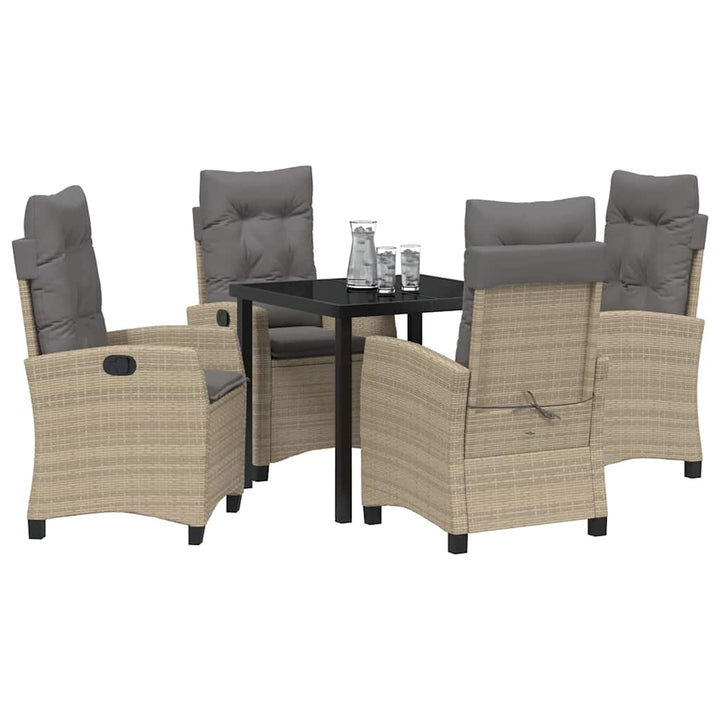Have Spisebordssæt med pude 5 pcs Beige polyrattan