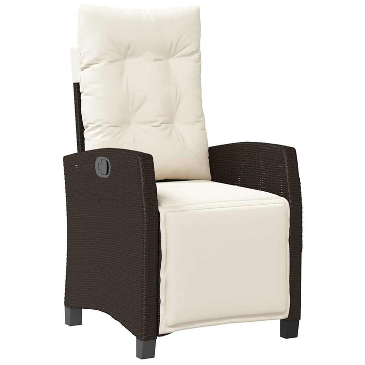 Have Spisebordssæt med pude 7 pcs Brun polyrattan