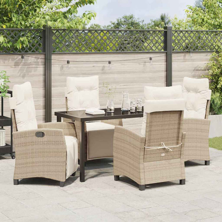 Have Spisebordssæt med pude 5 pcs Beige polyrattan