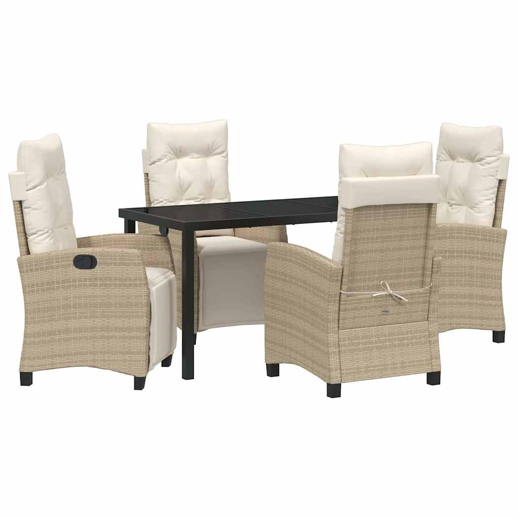 Have Spisebordssæt med pude 5 pcs Beige polyrattan