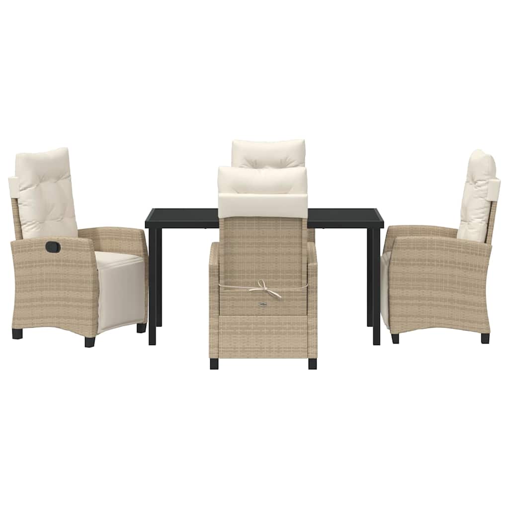 Have Spisebordssæt med pude 5 pcs Beige polyrattan