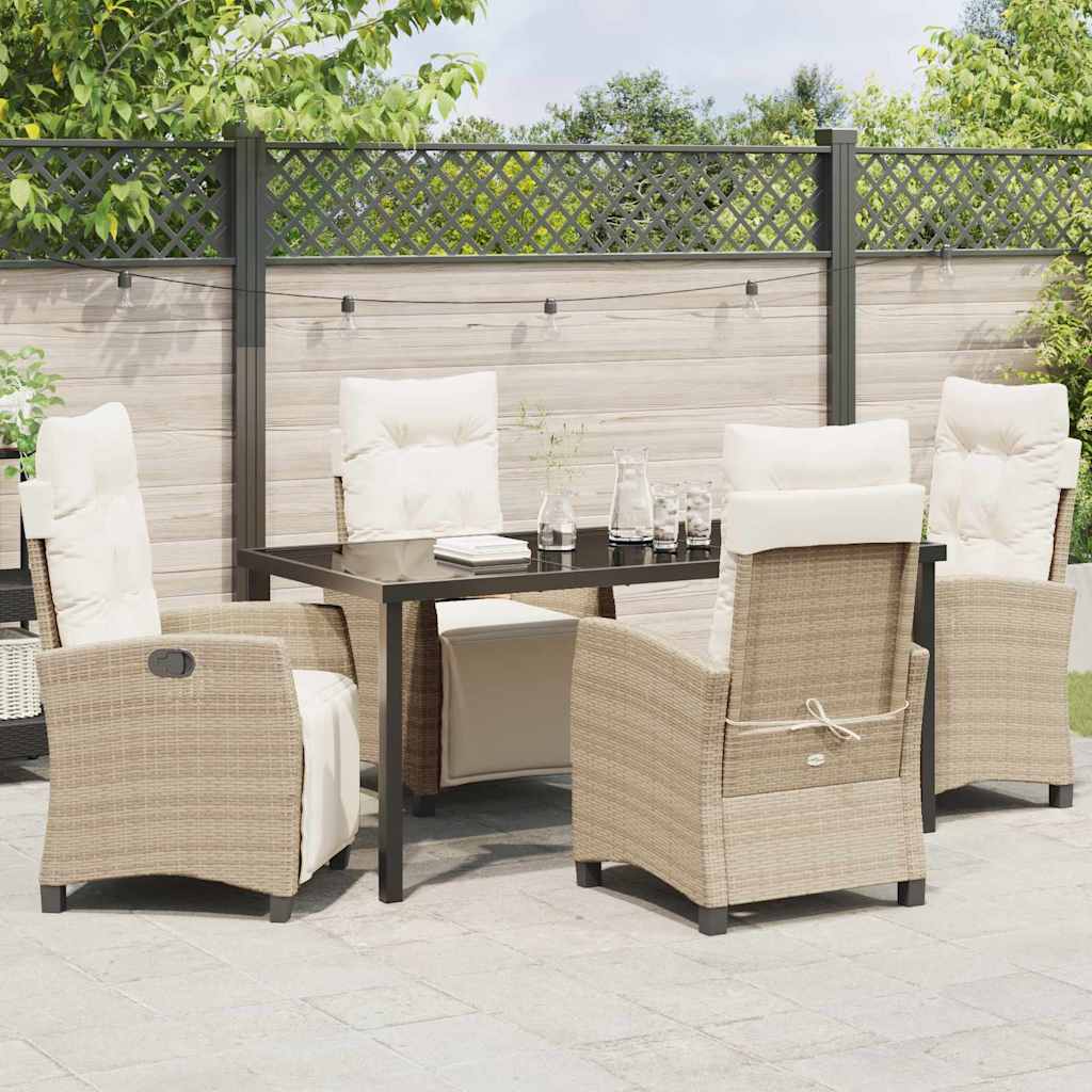 Have Spisebordssæt med pude 5 pcs Beige polyrattan