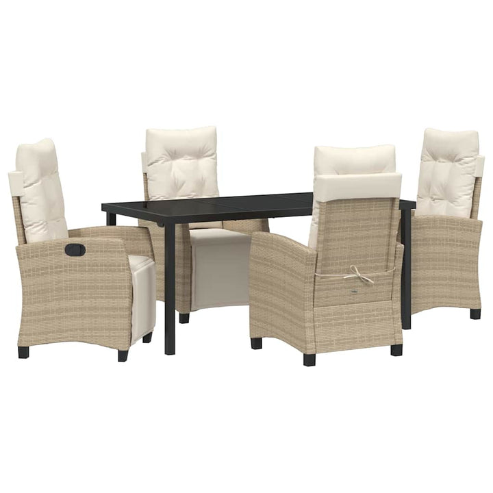 Have Spisebordssæt med pude 5 pcs Beige polyrattan