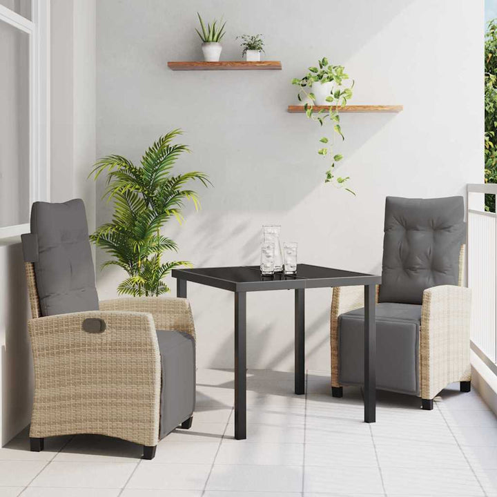 Have Spisebordssæt med pude 3 pcs Beige polyrattan