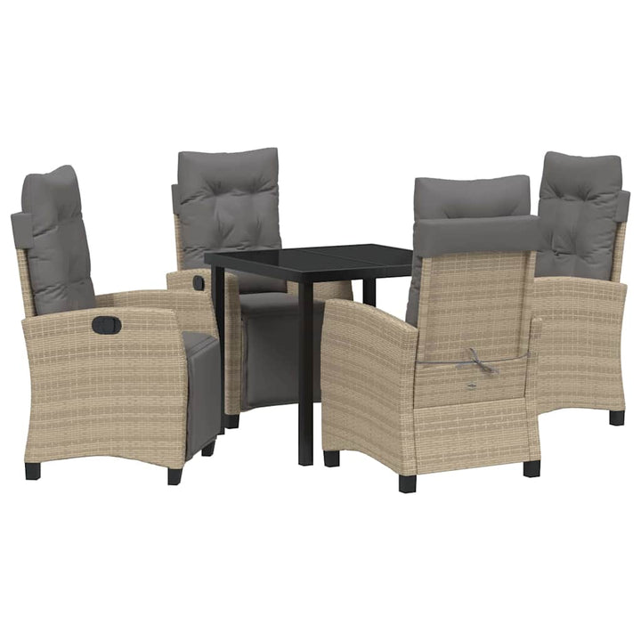 Have Spisebordssæt med pude 5 pcs Beige polyrattan