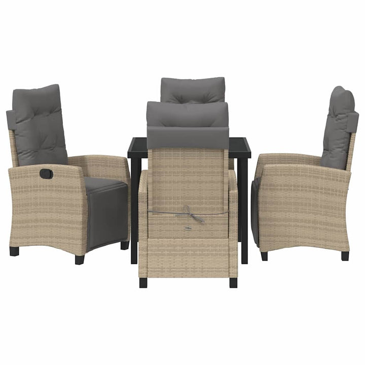 Have Spisebordssæt med pude 5 pcs Beige polyrattan