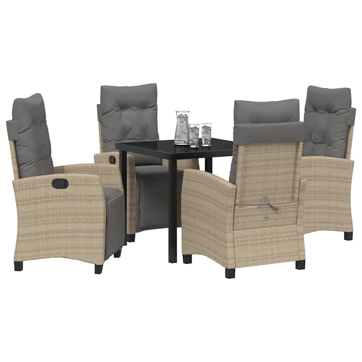 Have Spisebordssæt med pude 5 pcs Beige polyrattan
