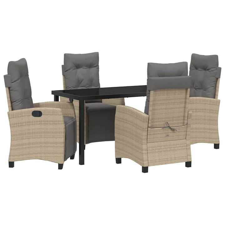 Have Spisebordssæt med pude 5 pcs Beige polyrattan