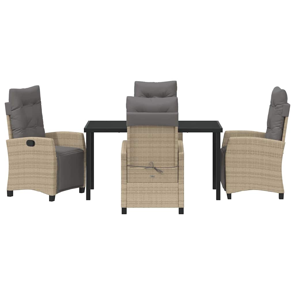 Have Spisebordssæt med pude 5 pcs Beige polyrattan