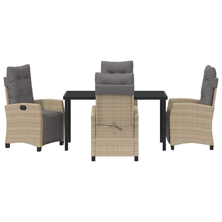 Have Spisebordssæt med pude 5 pcs Beige polyrattan