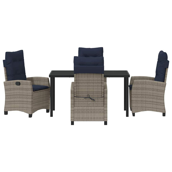 Have Spisebordssæt med pude 5 pcs Grå polyrattan