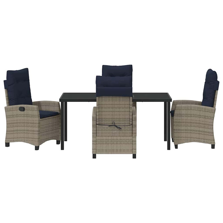 Have Spisebordssæt med pude 5 pcs Grå polyrattan