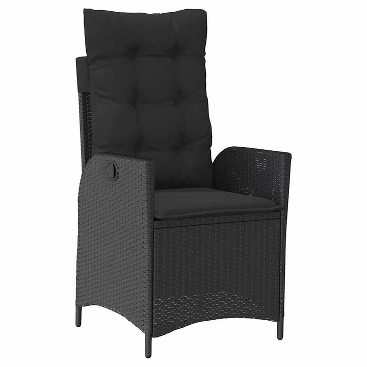 Have Spisebordssæt med pude 3 pcs Sort polyrattan