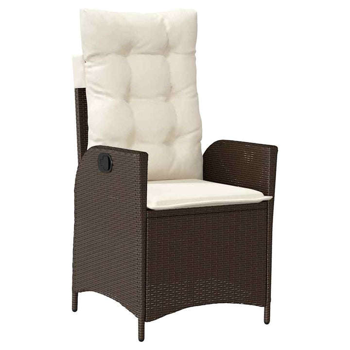 Have Spisebordssæt med pude 3 pcs Brun polyrattan