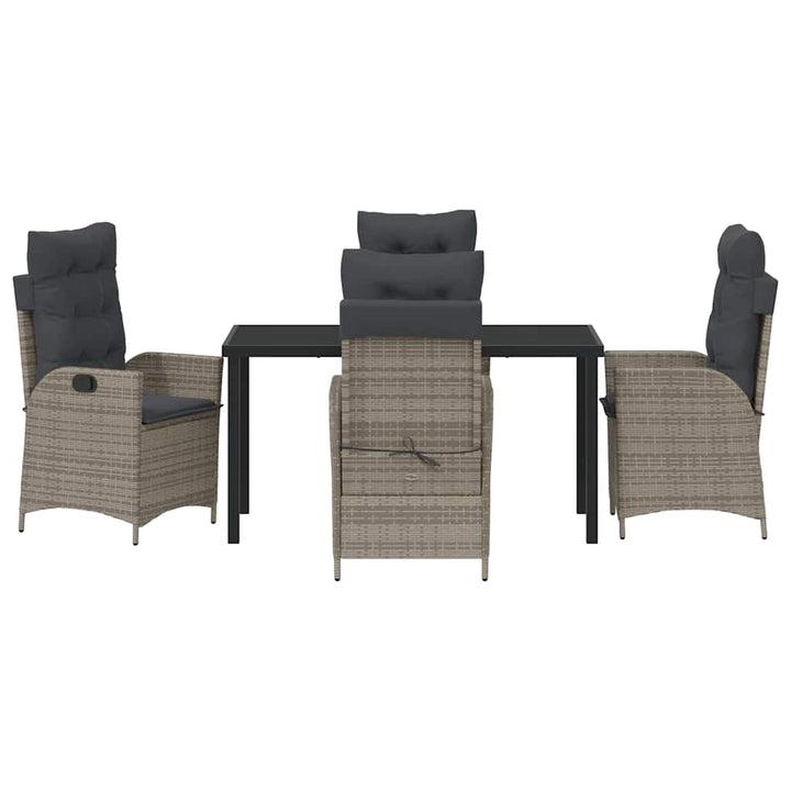 Have Spisebordssæt med pude 5 pcs Grå polyrattan