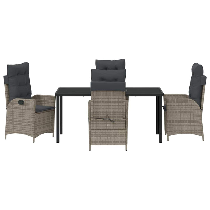 Have Spisebordssæt med pude 5 pcs Grå polyrattan
