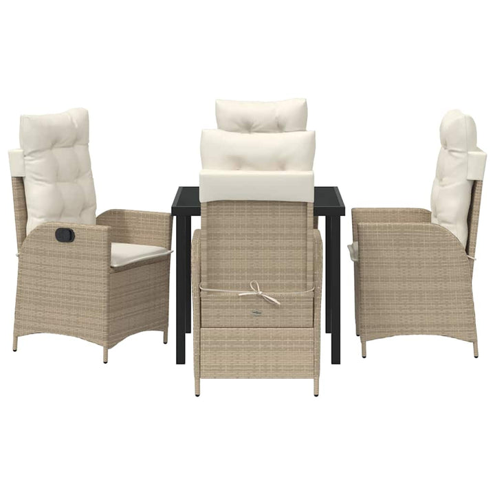 Have Spisebordssæt med pude 5 pcs Beige polyrattan