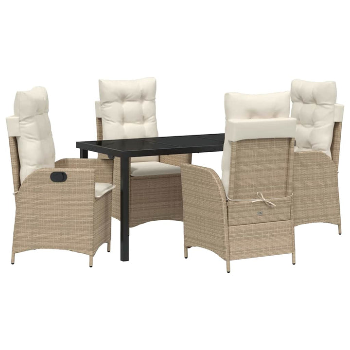 Have Spisebordssæt med pude 5 pcs Beige polyrattan