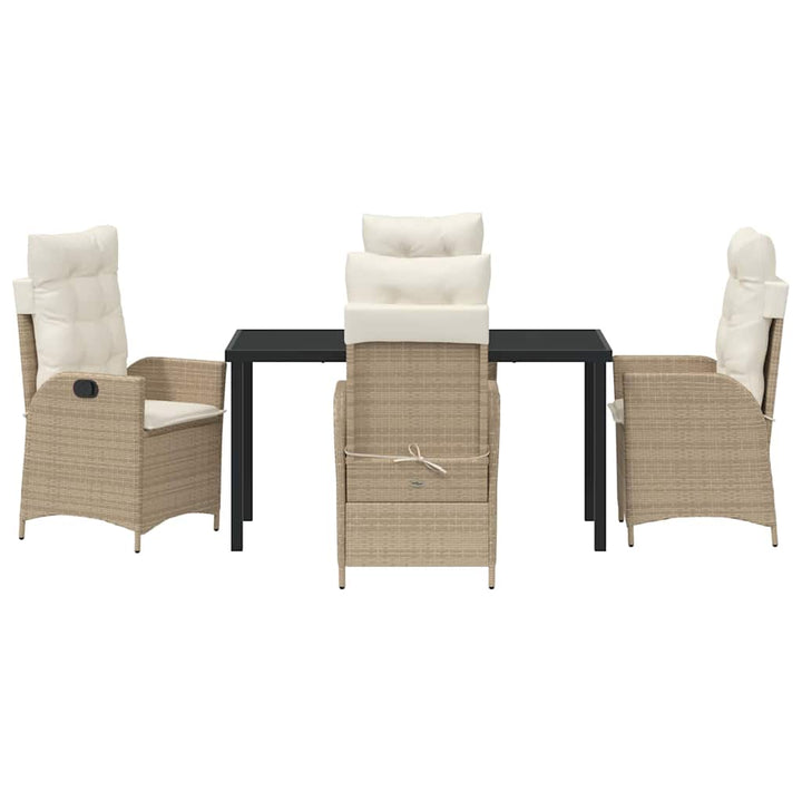 Have Spisebordssæt med pude 5 pcs Beige polyrattan
