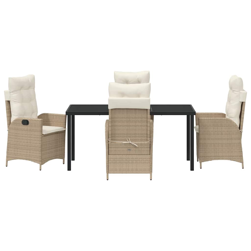 Have Spisebordssæt med pude 5 pcs Beige polyrattan