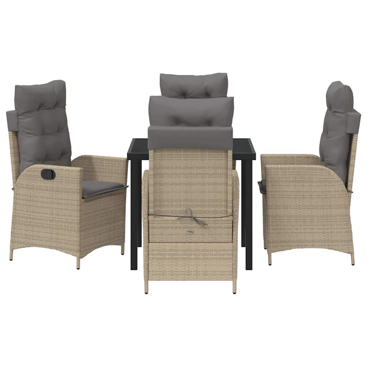 Have Spisebordssæt med pude 5 pcs Beige polyrattan