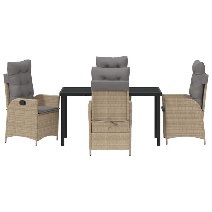Have Spisebordssæt med pude 5 pcs Beige polyrattan