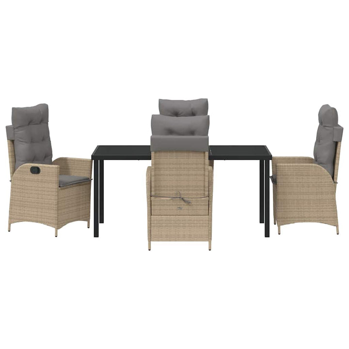 Have Spisebordssæt med pude 5 pcs Beige polyrattan