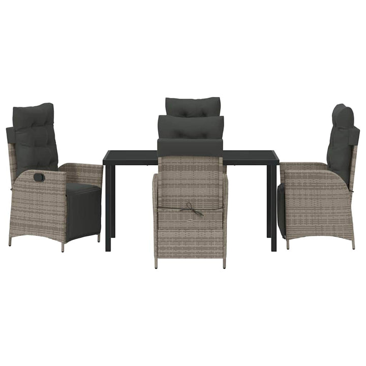 Have Spisebordssæt med pude 5 pcs Grå polyrattan