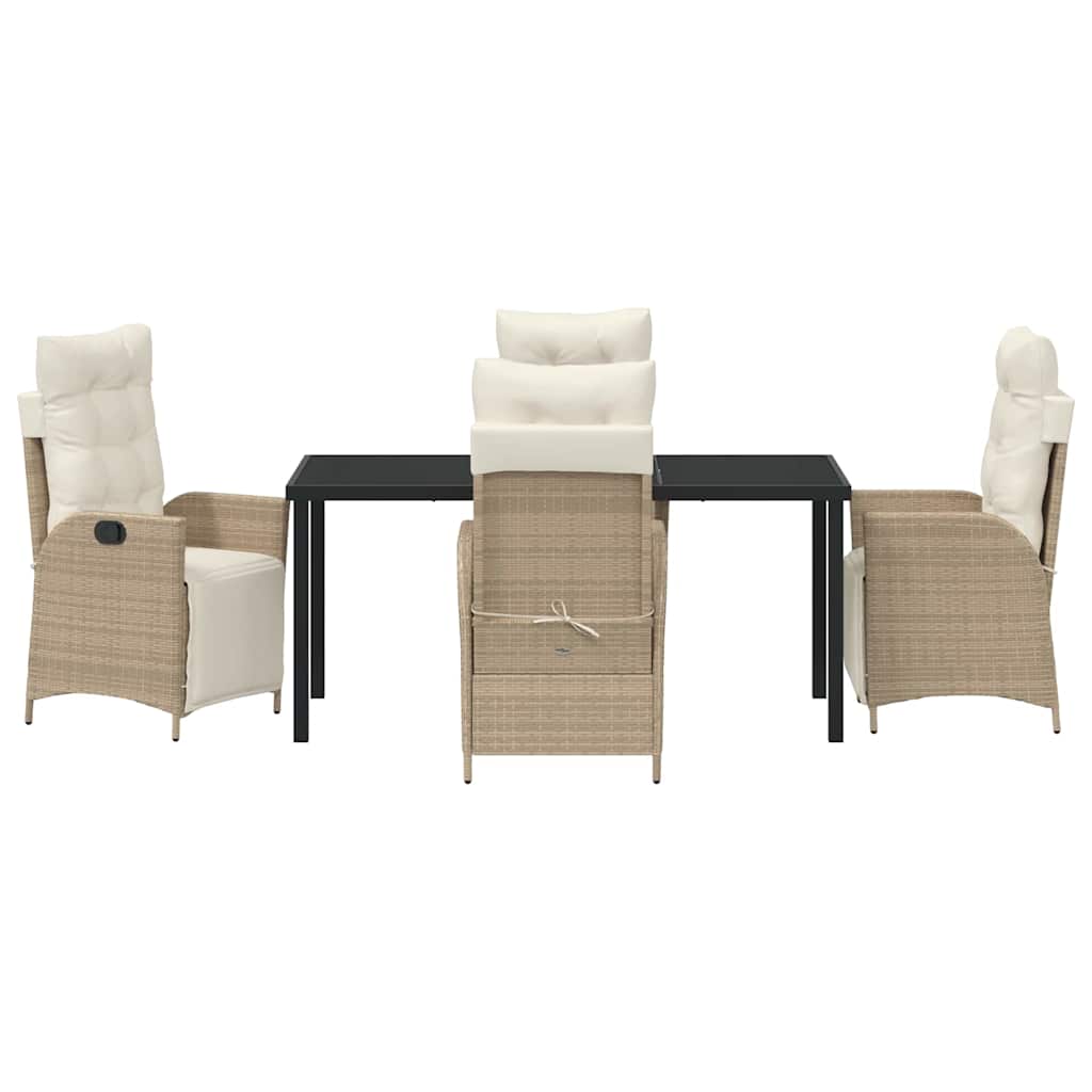 Have Spisebordssæt med pude 5 pcs Beige polyrattan