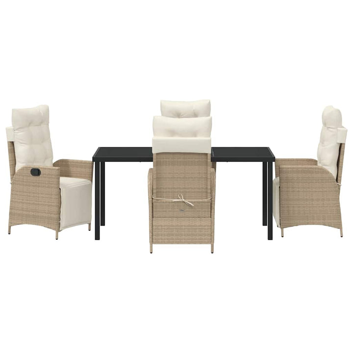 Have Spisebordssæt med pude 5 pcs Beige polyrattan