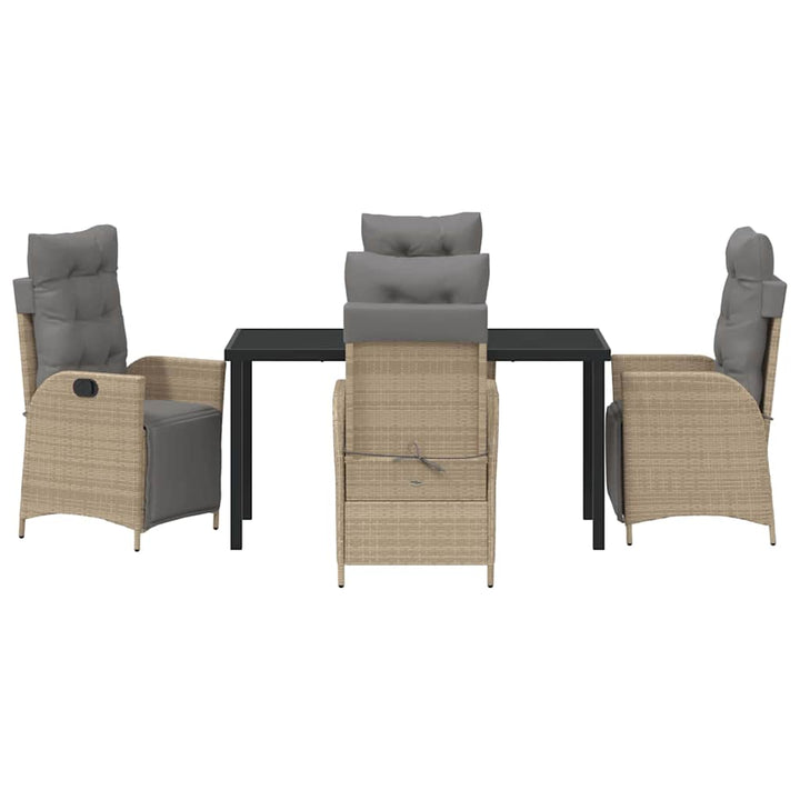 Have Spisebordssæt med pude 5 pcs Beige polyrattan
